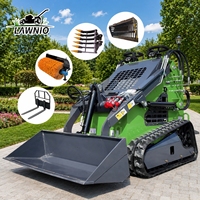 Chargeuse compacte sur chenilles EPA Euro V LAWNIO avec godet de 0,15 m³ et puissance hydraulique pour travaux agricoles et de construction
