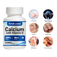 OEM Çok Satan Doğal Kalsiyum Tabletleri, Bağışıklık Desteği, Kemik Sağlığı, Enerji ve Sindirim Desteği için Vitamin D ile