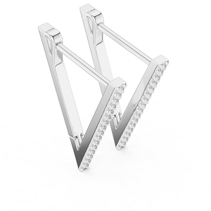 Boucles d'oreilles en argent plaqué avec diamants de laboratoire pour femmes, bijoux raffinés élégants, éclat brillant, cadeau pour les événements spéciaux - Product Image 4