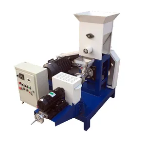 Fish Feed Extruder with Steam Drier / Floating Aquarium Floating Fish Feed Extruder / Fish Feed Pellet Making Extruder machine