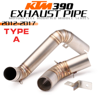 نظام عادم الدراجات النارية ل KTM390, نظام عادم الدراجات النارية ل KTM390 نظام كامل رأس العادم duke 390 أنابيب العادم الارتباط الأوسط ل KTM 125 200 250 390 2012-2017