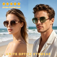 Dernières tendances de la mode, lunettes de soleil personnalisées avec logo, marque privée, style vintage pour hommes, monture carrée en métal rétro, UV400