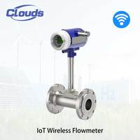 Débitmètre vortex sans fil à l'échelle de l'usine Clouds avec connectivité multi-réseau Accès instantané aux données pour les industries moyennes du pétrole et du gaz