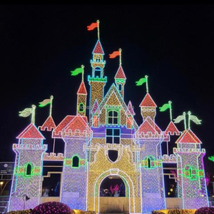 Arche lumineuse LED <span class=keywords><strong>de</strong></span> qualité commerciale, motif château, décoration féerique extérieure pour festival, parc à thème, zoo, spectacle <span class=keywords><strong>de</strong></span> lumières <span class=keywords><strong>de</strong></span> Noël - Product Image 5