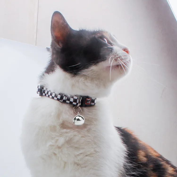High Quality Luxury Personalized Logo Adjustable Pet Cat Collar Nylon Dog Collar