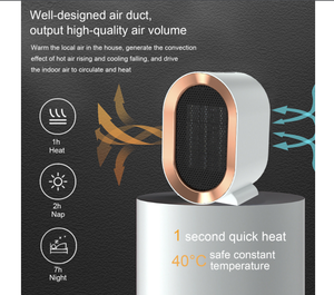 Calentador Cerámico PTC Maist de 1200w, Eficiente Energéticamente, Portátil, con Protección Antivuelco, para Hogar, Oficina, Escritorio - Product Image 4