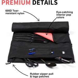 Échantillon gratuit : Sac de rangement pour couteaux, sac de transport pour couteaux de camping, pique-nique, chef, outils de cuisine, sac de rangement pour couteaux en toile, pochette pour couteaux portable - Product Image 3