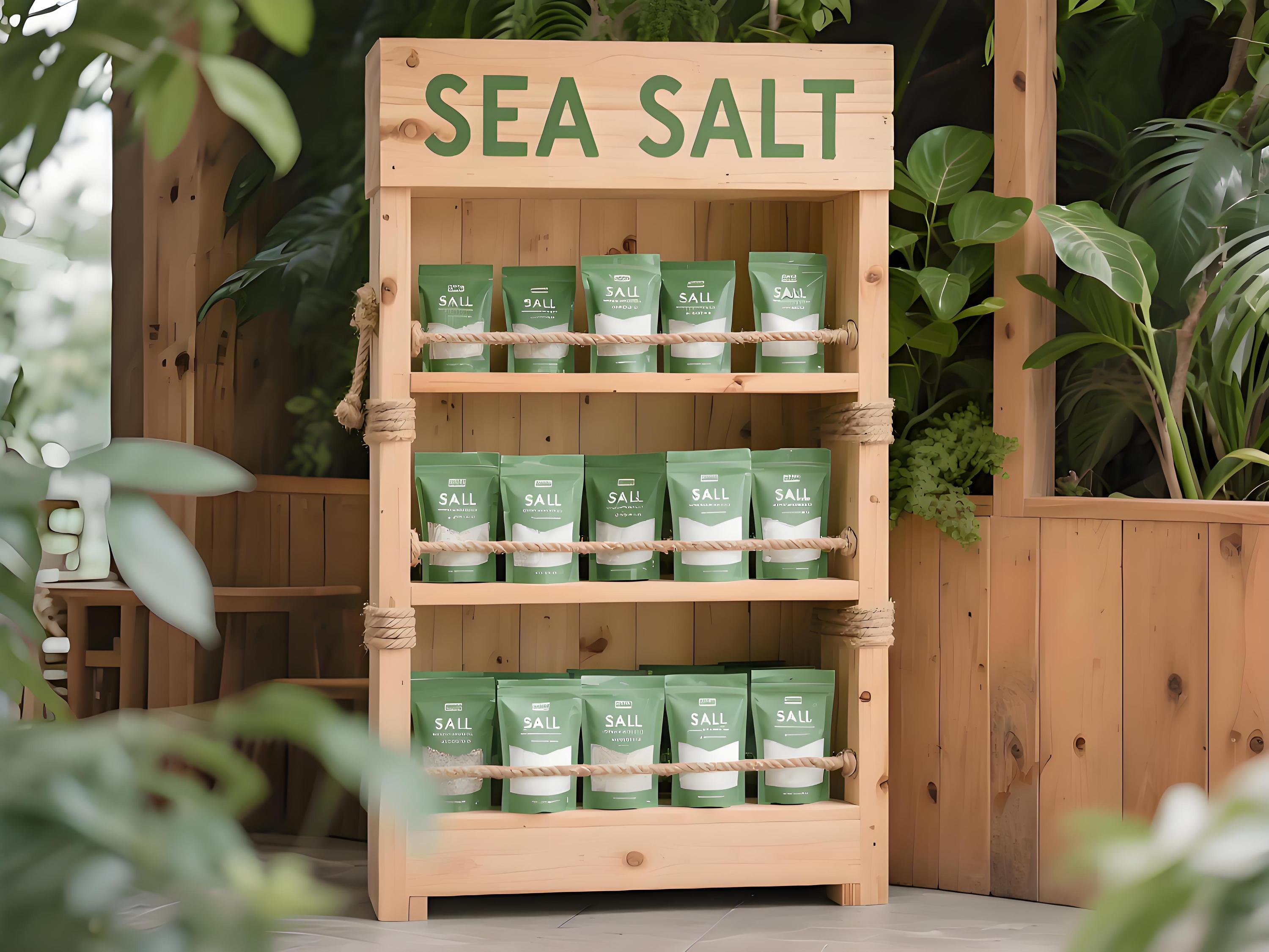 Apache Custom Wood Floor Salt Display Stand Racks for Salt Store Supermarket Shelves for Salt — view 3