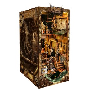 Hamaileon SQ36 New World Barco Pirata DIY juguete 3D <span class=keywords><strong>libro</strong></span> Nook Kit miniatura para casa de muñecas sujetalibros rompecabezas decoración del hogar <span class=keywords><strong>libro</strong></span> Nook - Product Image 3