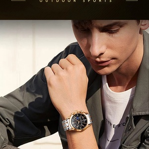 POEDAGAR Men <b>Watches</b> Time Chronograph 2022 Fashion New Wristwatch Waterproof Luminous Quartz <b>Watches</b> - Product Image 6