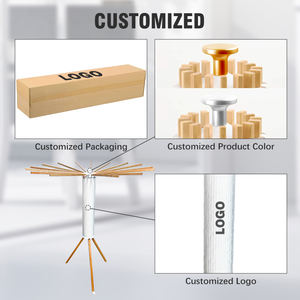 DAYOOH Fabrication directe, cintre à vêtements de haute qualité, support trépied, séchoir à linge <span class=keywords><strong>en</strong></span> bois détachable, séchoir à linge <span class=keywords><strong>en</strong></span> forme de pieuvre - Product Image 6