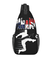 Sac bandoulière de haute qualité avec drapeau du Panama, personnalisable avec logo, sac de poitrine, sac à dos bandoulière, sac de voyage pour poitrine, vente en gros d'usine