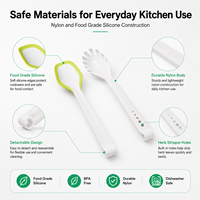 Pince de cuisine multifonction détachable en nylon et silicone, pince à salade, pince à pâtes, séparateur d'herbes, compatible lave-vaisselle, sans BPA
