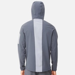 Màu Khối Nylon Áo Khoác Vỏ Mềm Đứng Cổ Trùm Nón Leo Núi Mặc Áo Khoác Không Thấm Nước - Product Image 2