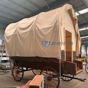 5-6 Person with Roof Outdoor Christmas Decoration Horse Wagon/romantic Wedding Carriage Sightseeing <b>Tent</b> Car Horse Carriage - Product Image 2