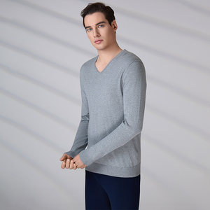 Pull en tricot décontracté pour homme de haute qualité, fabrication OEM ODM, manches longues, respirant, 100% coton - Product Image 5