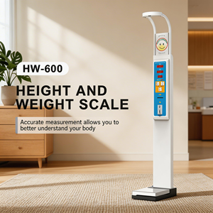 เครื่องชั่งน้ำหนักดิจิตอลแบบหยอดเหรียญสำหรับโรงพยาบาล รุ่น HW-600 ได้รับการรับรอง พร้อมหน้าจอ LED ความละเอียด 0.1 กก. โครงสร้างเหล็ก รับผลิตแบบ OEM/ODM ปรับแต่งได้ - Product Image 4