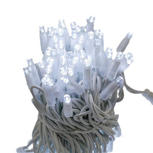 Decoración navideña al aire libre impermeable 5M 50leds Cable de goma Hada cadena luz fiesta suministros Lampara LED - Product Image 1
