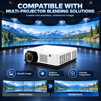 Projecteur de simulation immersive 7500 lumens, projecteur laser avec correction de la géométrie du déplacement de l'objectif pour les grandes surfaces