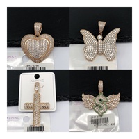 Bijoux XUPING en gros, zircone cubique synthétique, entièrement serti, grand pendentif tendance hip-hop
