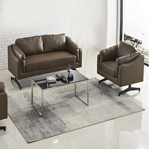 PENGPAI التنفيذية كنبة مكتب 1 + 1 + 3 مكتب أثاث طقم أرائك أثاث غرفة المعيشة بو الجلود أريكة - Product Image 2