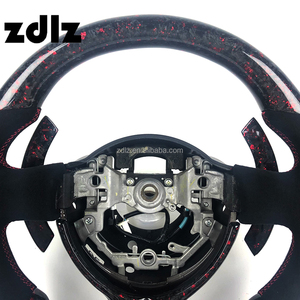 Volante Deportivo Personalizado de Fibra de Carbono y Cuero Negro para <span class=keywords><strong>Toyota</strong></span> 86 y Subaru BRZ con Levas de Cambio - Product Image 4