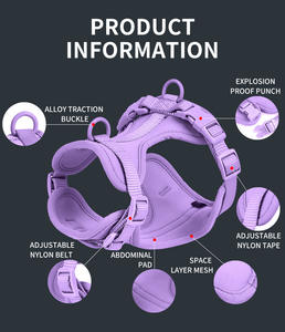 ドレスドレスドレスカスタムロゴ高級デザイナーPVCネオプレンペットベスト犬用リードカラーハーネスリーシュセット - Product Image 3