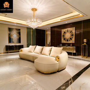 Prezzo all'ingrosso a buon mercato salone mobili soggiorno imposta nuovo design a forma di U divano in tessuto morbido set mobili - Product Image 2