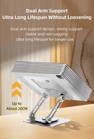 IDock Ergonomique Portable Pliable Réglable Angle et Hauteur Rotatif à 360 Degrés Support pour Tablette Support pour iPad