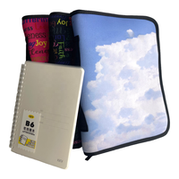 Funda Protectora para Libros y Biblias de Neopreno Impermeable Personalizada, con Cierre, Organizador de Documentos, Gran Capacidad, Portátil, para Viajes y Escuela
