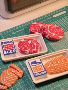 FUSEJOY3D จี้ปลาแซลมอนแบบหั่นเป็นชิ้น ซีรีส์ร้านเฟรชสโตร์ ไทด์สแควร์ งานพิมพ์ 3 มิติ - Product Image 2