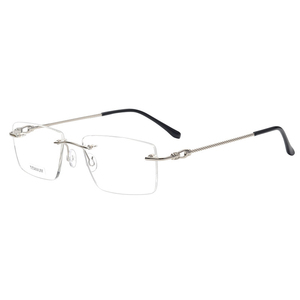 16061เซินเจิ้น IP Brillen ไททันชุบ Rimless สแควร์คลาสสิกบริสุทธิ์ไทเทเนียมแว่นตากรอบแว่นตา - Product Image 3