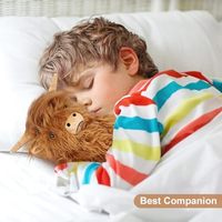 Peluche Vache des Highlands Chauffante et Refroidissante, Parfum Lavande, Coussin Chauffant Micro-Ondable pour Relaxation Apaisante et Soulagement du Stress