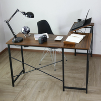 Bureau d'angle multifonctionnel en forme de L, bureau d'ordinateur moderne et durable pour salon