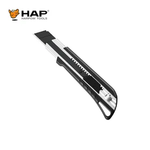 Harpow-cuchillo de utilidad de plástico resistente, cortador de seguridad retráctil automático