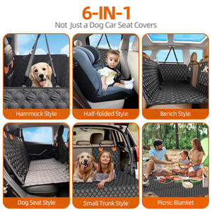 Extensor de Asiento Trasero, Funda Protectora para Asiento de Coche para Perros con Base Rígida, Hamaca para Perros con Ventana de Malla, Resistente a Arañazos y Antideslizante - Product Image 5