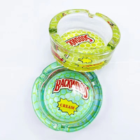 Cendrier Rond en Verre pour Magasins de Tabac, Cendrier Personnalisé avec Logo, Cendrier Portable, Accessoires de Fumeur en Gros