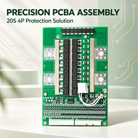 Carte de contrôle et de protection PCBA BMS OEM série 20 pour 4 batteries parallèles, pour solutions de packs de batteries au lithium personnalisées