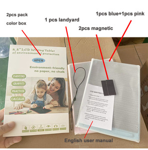 Bảng Vẽ Nguệch Ngoạc Nhiều Màu 8.5 Inch Bán Chạy Nhất Bảng Vẽ 2 Gói Bảng Viết LCD Cho Trẻ Em - Product Image 4
