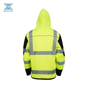 Sudadera con Capucha y Chaqueta de Trabajo Impermeable de <span class=keywords><strong>Alta</strong></span> <span class=keywords><strong>Visibilidad</strong></span> LX, con Logotipo Personalizado, Tejido Oxford 300D con Recubrimiento de PU - Product Image 6