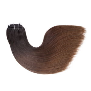 Extensions de cheveux humains K.SWIGS à clipser, lisses naturels, brun foncé, cuticules alignées, sans perte, sans nœuds, réutilisables pour un usage quotidien - Product Image 3