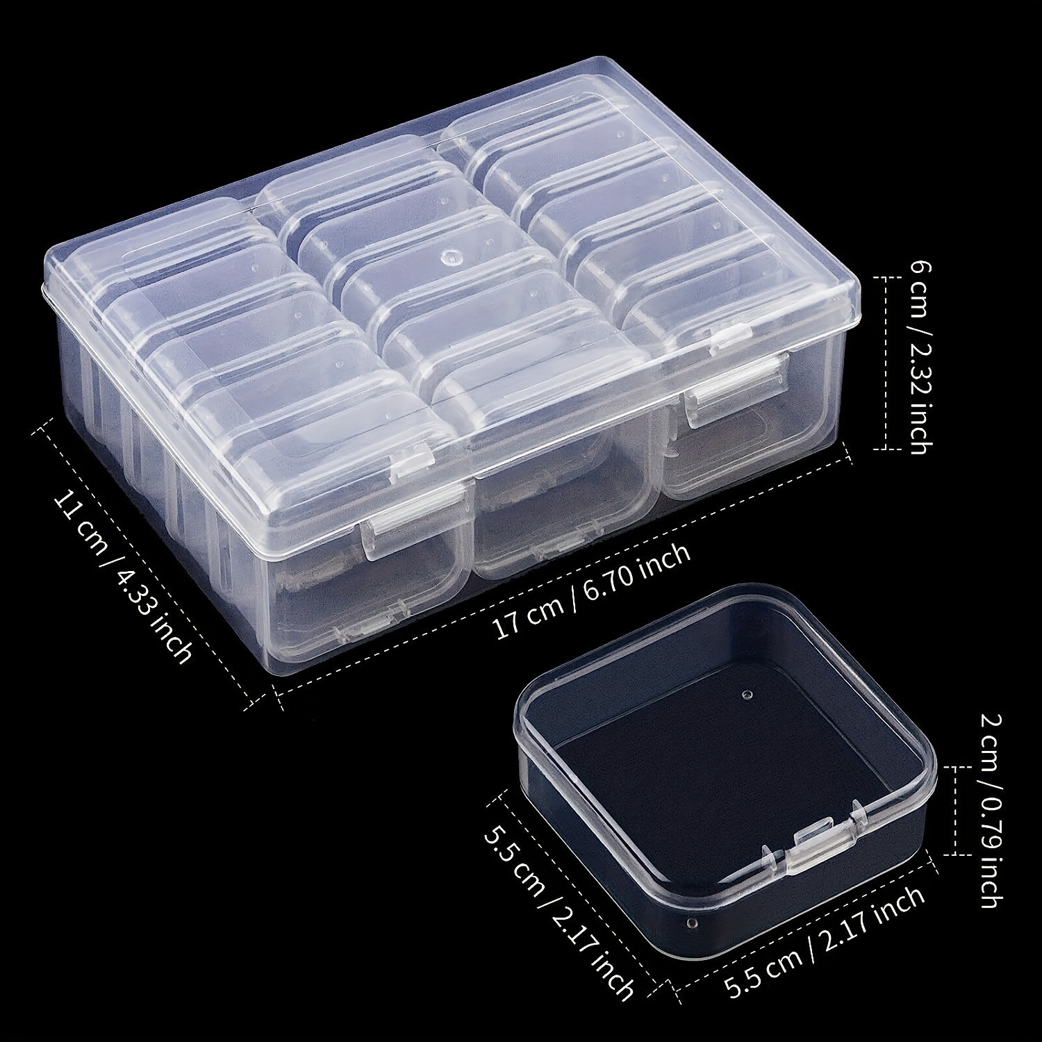 Ensemble de 5,5 pièces [15 petites boîtes + 1 boîte extérieure]
