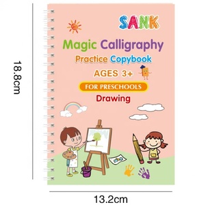 Cahiers d'apprentissage précoce à reliure spirale personnalisée, <span class=keywords><strong>livre</strong></span> d'alphabet magique pour la pratique des enfants - Product Image 6