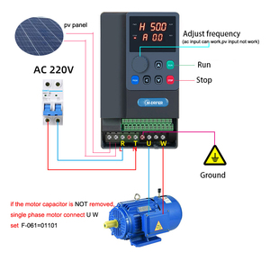 M-driver PV500 Shenzhen MPPT <b>Solar</b> VFD 240V Single Phase With 0-500Hz Output for Three Phase Water <b>Pump</b> PV500 Single Phase to Th - Product Image 2