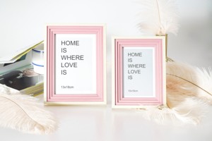 Hot-Selling Roze Fotolijst Galerij Fullsize Home Decor Muur Gouden Schaal Aangepast Mdf Hout Modieus - Product Image 3