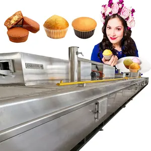 Yüksek verimlilik otomatik kağıt bardak kek makinesi fincan kek üretimi için yüksek kapasiteli kek üretim hattı makinesi