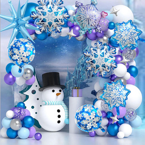 Ballon en aluminium flocon de <span class=keywords><strong>neige</strong></span> de Noël de 18 pouces avec logo personnalisé, ensemble de flocons de <span class=keywords><strong>neige</strong></span> en forme de glace et de <span class=keywords><strong>neige</strong></span>, décoration bleue pour fête d'anniversaire - Product Image 5