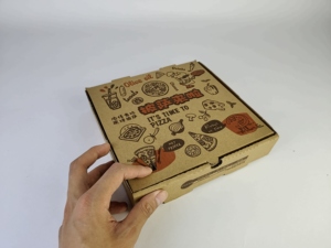 Cajas de Pizza Desechables y Compostables con Impresión Personalizada, Cajas de Pizza para Restaurantes de Alta Calidad al por Mayor, Embalaje de Alimentos de Papel Corrugado - Product Image 3