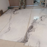 Feuille de marbre en PVC ignifuge de 1,22 m * 2,44 m, épaisseur 3 mm, pour le Moyen-Orient