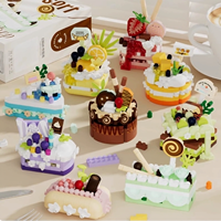 Kue balok susun, cokelat balok susun, mainan puzzle edukatif, seri anak perempuan, grosir